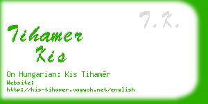 tihamer kis business card